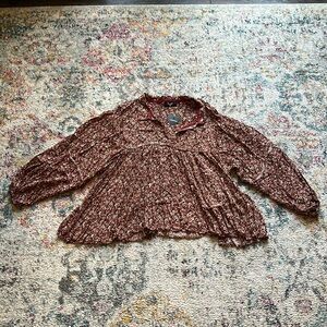 NWT Meritt Women’s Floral Long Sleeve Blouse size 1XL